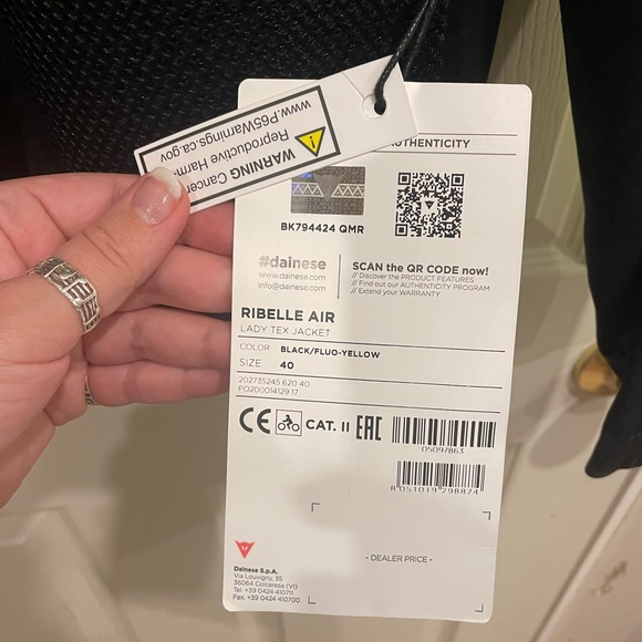 NWT Dainese Ribelle Air Mesh Jacket - Picture 9 of 9